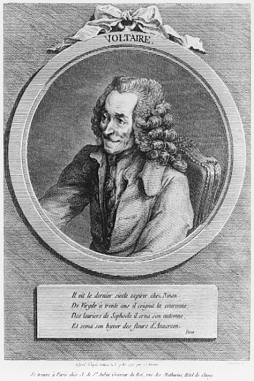 Portrait of Voltaire, from a drawing Denon made on 6th July 1775 van (after) Dominique Vivant Denon