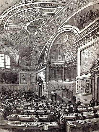 The French Chamber of Peers, from The Illustrated London News, 1st February 1845 van (after) Edouard Renard