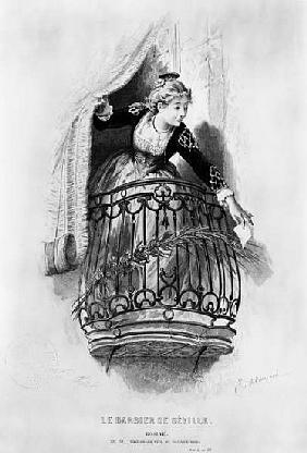 Rosine, illustration from Act I Scene 3 of ''The Barber of Seville'' Pierre Augustin Caron de Beauma