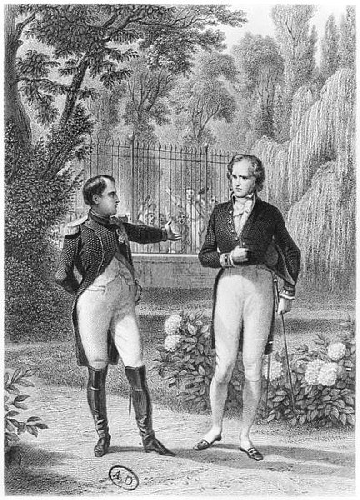 Meeting Between Napoleon I (1769-1821) and Benjamin Constant de Rebecque (1767-1830) from ''Memoires van (after) Felix Philippoteaux