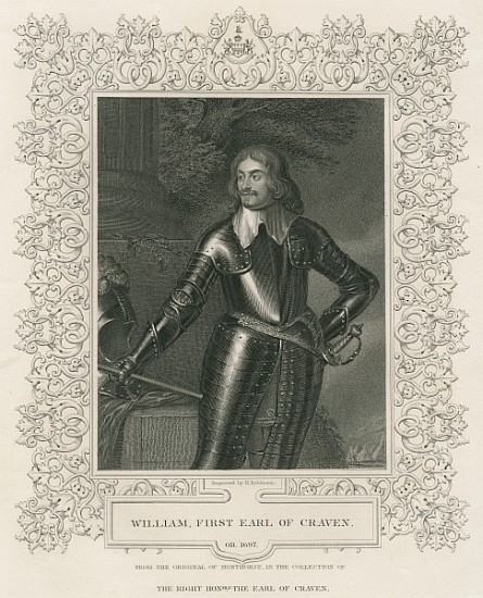 William Craven, 1st Earl of Craven, from ''Lodge''s British Portraits'' van (after) Gerrit van Honthorst