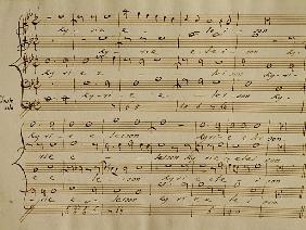 Score of the Kyrie Eleison from the ''Messa a quattro voci'', 18th century copy