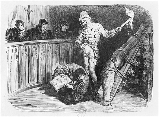 Scene of Inquisition, illustration from the ''Essais'' Michel Eyquem de Montaigne (1533-92) van (after) Gustave Dore