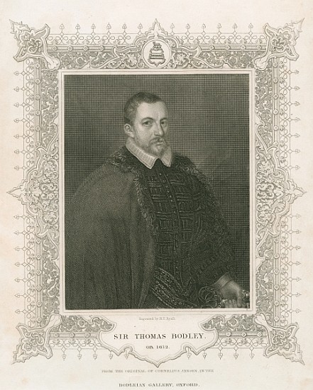 Portrait of Sir Thomas Bodley (1545-1613) van (after) Henry Thomas Ryall