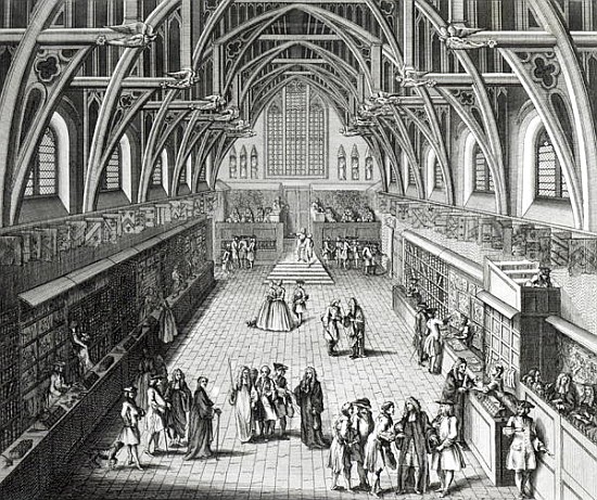 Westminster Hall, The First Day of Term, A Satirical Poem, 1797 ; engraved by C.Mosley van (after) Hubert Gravelot