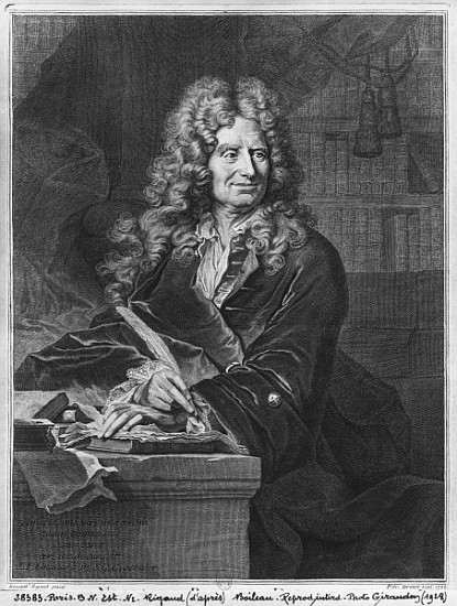 Portrait of Nicolas Boileau, known as Boileau-Despreaux van (after) Hyacinthe Rigaud