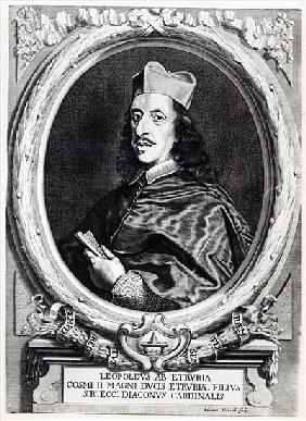Cardinal Leopoldo de'' Medici; engraved by Adriano Haluech