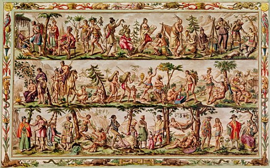 The Principal Peoples of the Americas, c.1798-99 van (after) Jacques Grasset de Saint-Sauveur