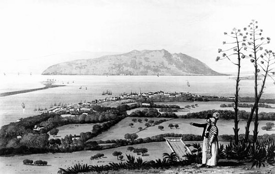 Kingston and Port Royal, from ''A Picturesque Tour of the Island of Jamaica''; engraved by Thomas Su van (after) James Hakewill