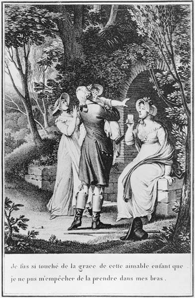 Illustration from ''The Sorrows of Werther'' Johann Wolfgang Goethe (1749-1832) ; engraved by E. Deg van (after) Jean Michel the Younger Moreau
