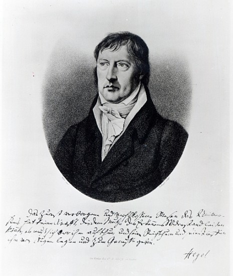 Georg Wilhelm Friedrich Hegel; engraved by F.W Bollinger, c.1825 van (after) Johann Christian Xeller