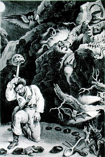 Scene from the opera ''Der Freischutz'' Carl Maria von Weber (1786-1826) lithographAdam et Hostein van (after) Johann Heinrich Ramberg