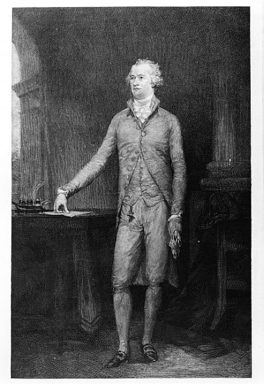 Alexander Hamilton, after the painting of 1792 van (after) John Trumbull