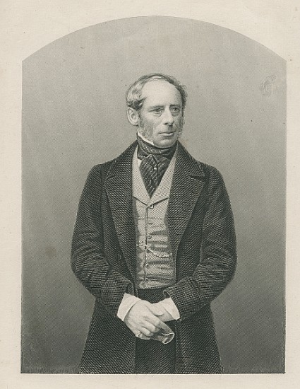 Sir John Somerset Pakington ; engraved by D.J. Pound from a photograph, from ''The Drawing-Room of E van (after) John Jabez Edwin Paisley Mayall