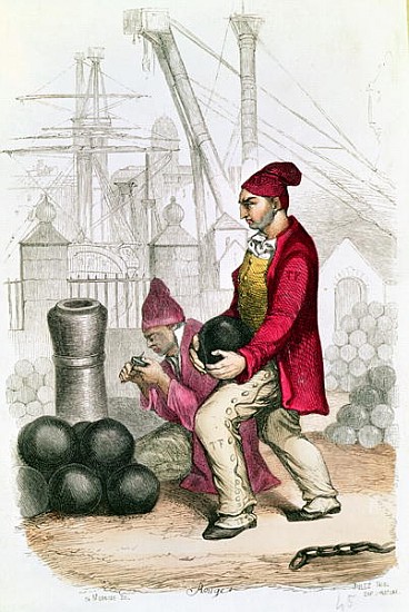 A Convict in the Toulon Penal Colony; engraved by De Moraine, c.1845 van (after) Jules Achille Noel