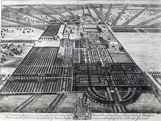 Badminton House in the County of Gloucester; engraved by Johannes Kip van (after) Leonard Knyff
