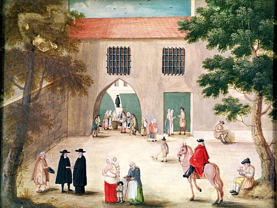 Distributing Alms to the Poor, from ''L''Abbaye de Port-Royal'', c.1710 van (after) Louise Madelaine Cochin