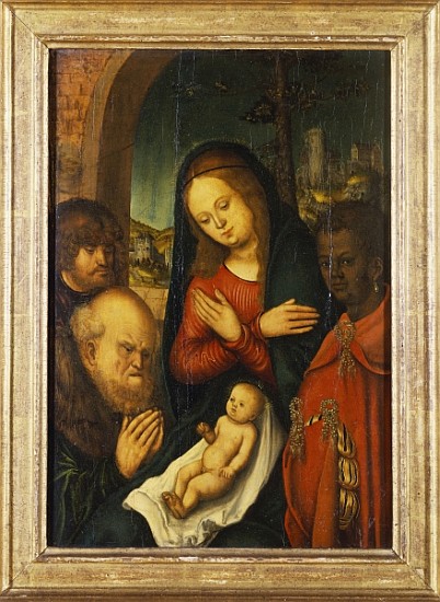 The Adoration of the Kings van Lucas  Cranach