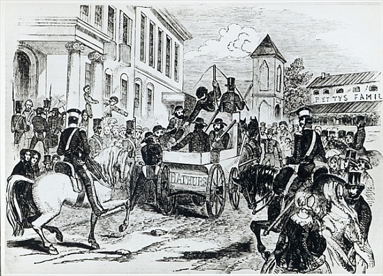 Arrival of the Government Conveyance at the Colonial Treasury, Sydney, on 21st August 1851, from ''T van (after) Marshall Claxton