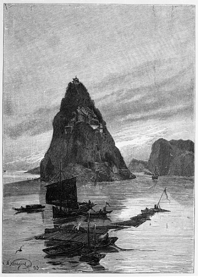 Rock of the Little Orphan on the Yangtze River van (after) Nikolay Karazin