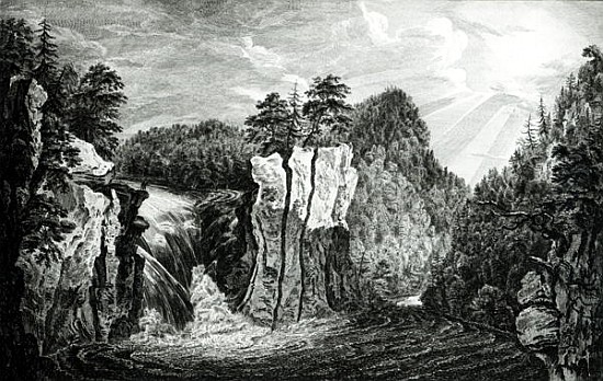 View of the Passaic River Waterfall, New Jersey van (after) Paul Sandby