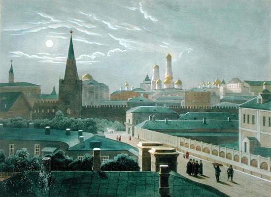 View of the Moscow Kremlin, 1840''s van (after) Paul Marie Roussel