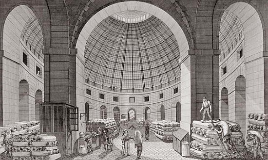 View of the Wheat Market and the Cupola, 18th-19th century van (after) Pierre Courvoisier