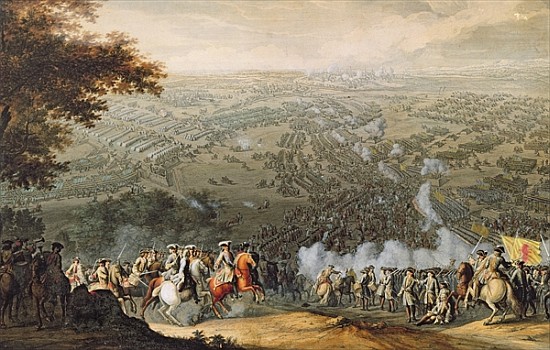 The Battle of Poltava; engraved by one of the Nicolas Larmessin family van (after) Pierre-Denis Martin
