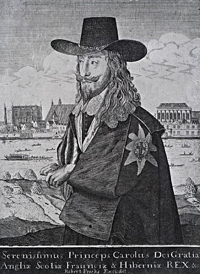 Portrait of King Charles I van (after) Sir Anthony van Dyck