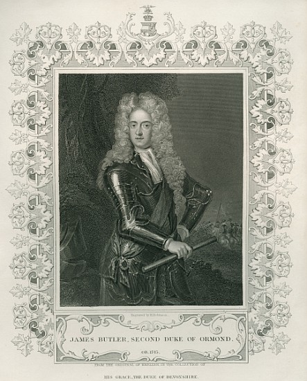 James Butler, 2nd Duke of Ormond; engraved by Henry Robinson van (after) Sir Godfrey Kneller