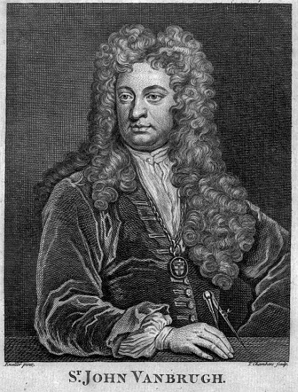 Sir John Vanbrugh; engraved by Thomas Chambars van (after) Sir Godfrey Kneller