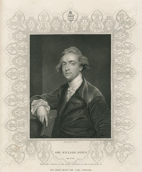 Sir William Jones from ''Gallery of Portraits'', published in 1833 van (after) Sir Joshua Reynolds