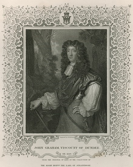 John Graham of Claverhouse, 1st Viscount of Dundee, from ''Lodge''s British Portraits'' van (after) Sir Peter Lely