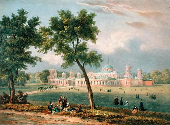 The Peter the Great Palace in Moscow, printed Edouard Jean-Marie Hostein (1804-89), published by Lem van (after) V. Adam