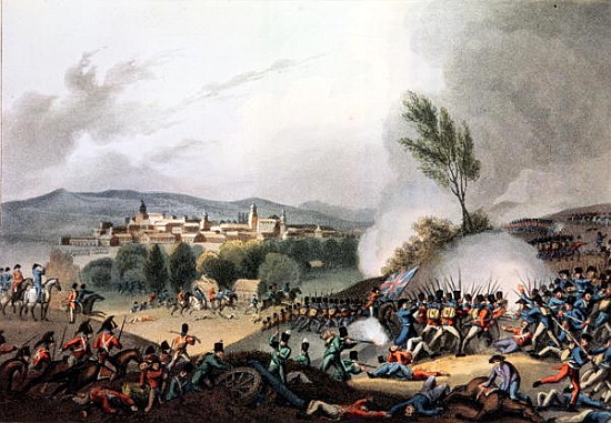 Battle of Vittoria, 21st June, 1813, etched I. Clark, aquatintedM. DuBourg van (after) William Heath