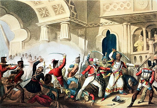 The Storming of Seringapatam, 4th May 1799; engraved by Thomas Sutherland (b.c.1785) van (after) William Heath
