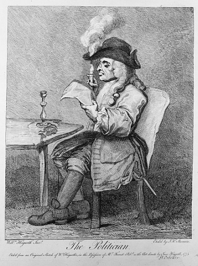 The Politician, etched John Keyse Sherwin van (after) William Hogarth