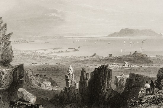 Dublin Bay from Kingstown Quarries, from ''Scenery and Antiquities of Ireland'' van (after) William Henry Bartlett