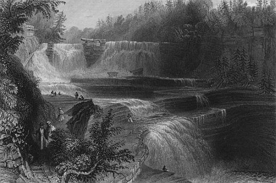 Trenton High Falls van (after) William Henry Bartlett
