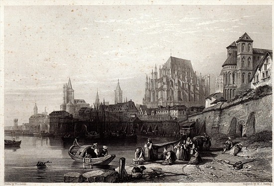 The City of Cologne; engraved by M.J. Sterling van (after) William Leighton Leitch