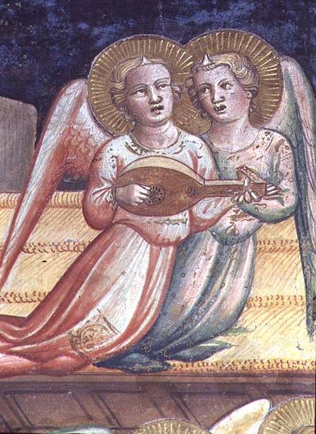 Two Musical Angels, a detail from The Life of the Virgin and the Sacred Girdle, from the Chapel of t van Agnolo/Angelo di Gaddi