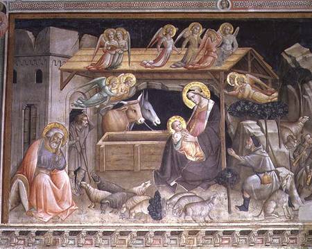 The Nativity, detail from The life of the Virgin and the Sacred Girdle, from the Cappella dell Sacra van Agnolo/Angelo di Gaddi