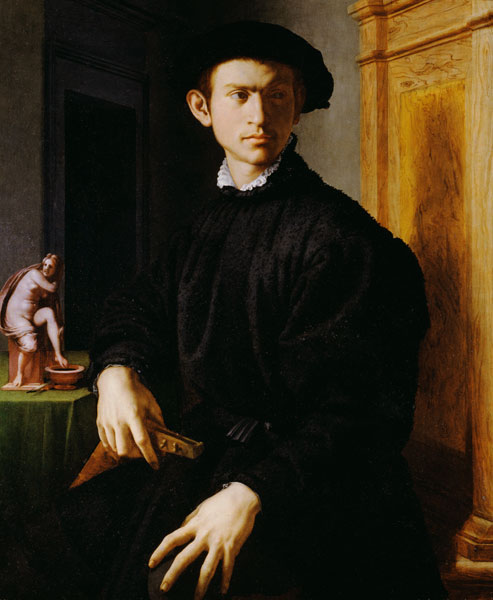Bildnis eines jungen Mannes mit Laute. van Agnolo Bronzino
