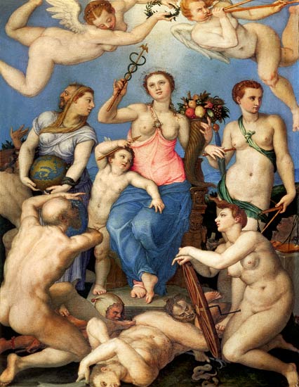 Allegory of Happiness van Agnolo Bronzino