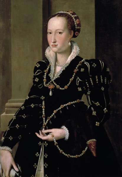 Portrait of Laudomia de Medici van Agnolo Bronzino