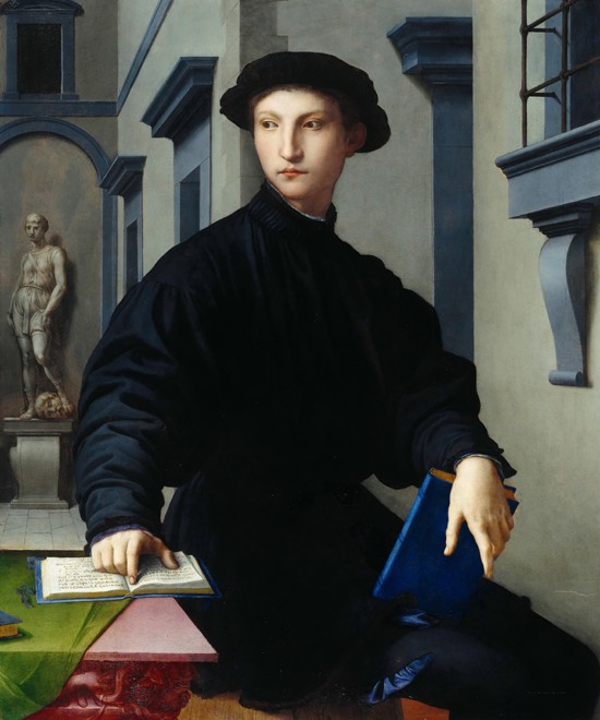 Portrait of Ugolino Martelli (1519-1592) van Agnolo Bronzino