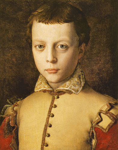 Portrait of Ferdinando de' Medici (1549-1609) (Ferdinand I, Grand Duke of Tuscany) van Agnolo Bronzino