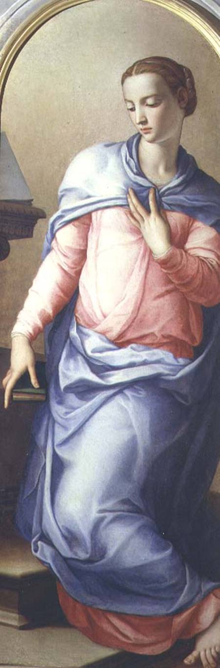The Virgin, right hand panel of an Annunciation van Agnolo Bronzino