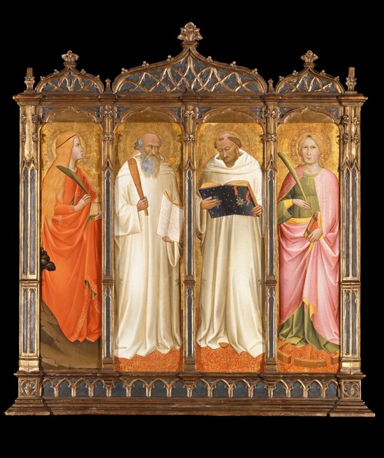 Saints Mary Magdalene, Benedict, Bernard of Clairvaux and Catherine of Alexandria van Agnolo Gaddi