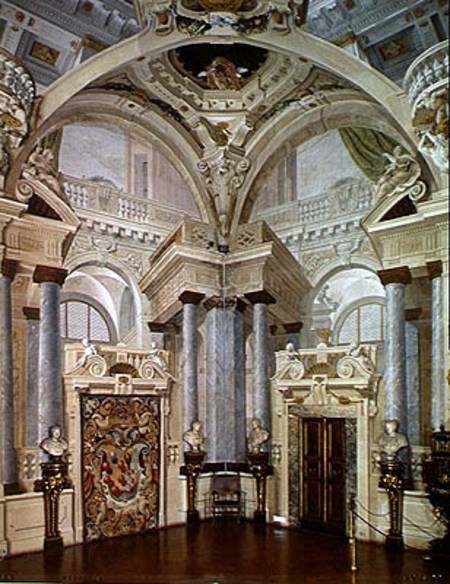 View of the interior of the Sala dell'Udienza (Audience Hall) 1638-44 (photo) van Agostino Colonna